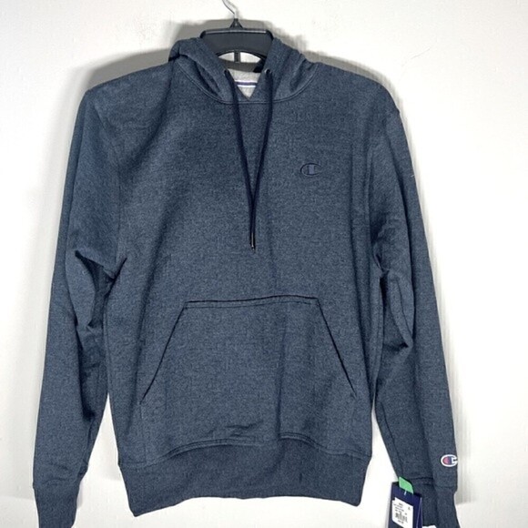 New Champion Men's Active hooded sweatshirt Jacket Logo Navy Heather Men Small - Picture 5 of 6